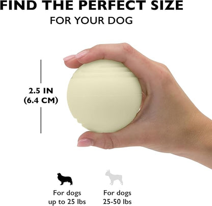 Chew King by Mammoth Glow-in-the-Dark Dog Fetch Balls (8-Pack), Lattice Rubber Balls for Night Play, High Bounce Fetch Toys, Rechargeable Under Any Light, Medium 2.5"