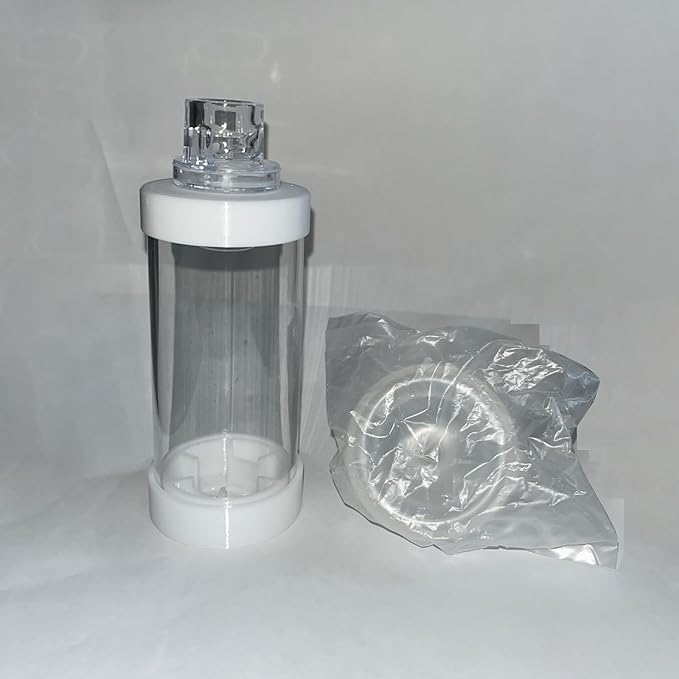 Cat/Dog Inhaler Aerosol Chamber with Valve - Round Silicone Material Cover, Transparent Version (Medium)
