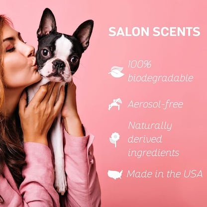 Bark2Basics Salon Scents Pet Grooming Cologne Spray - 8 oz, Natural Professional Groomer Perfume for Dogs and Cats, Long Lasting, Deodorizing, (Spring Water and Cucumber)