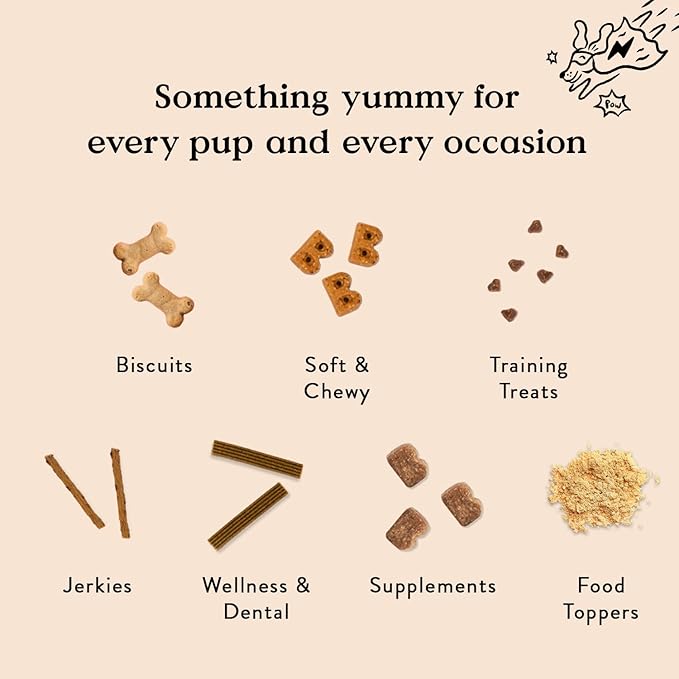 Bocce's Bakery by The Fire Assorted Treat Bundle for Dogs, Wheat-Free Everyday Dog Treats, Made with Real Ingredients, Baked in The USA, Natural Soft & Chewy Cookies, 6 oz Each