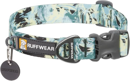 Ruffwear, Front Range Dog Collar, Adjustable Tubelok Webbing, Lightweight, Side Release Buckle, Aluminum V-Ring, Durable for Everyday Use, Sweeping Sage, 11"-14"