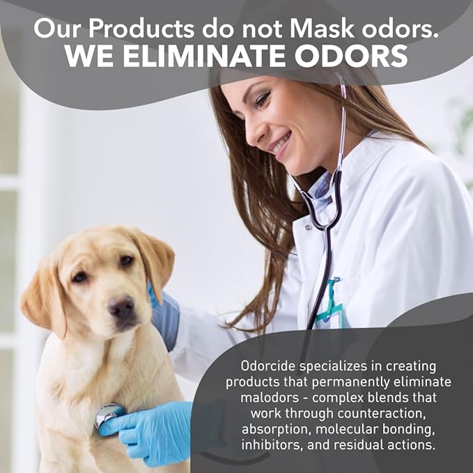 Odorcide K.O.E Kennel Odor Eliminator Concentrate – For Cages, Runs & More – For Home & Kennel w/Safe, Non-Enzymatic Formula - Frost Scent -128 oz