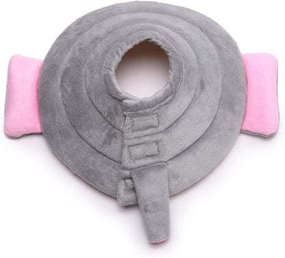 Pet Recovery Collar,Dog Protective E-Collar Soft Dog Cone Breathable Secure Lovely Collar for Puppy Small Medium Dogs (M-Neck: 35-38cm, Elephant)