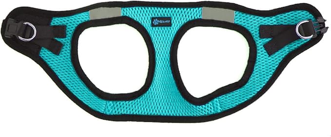 Max and Neo Nanu Small Dog Reflective Dog Harness - We Donate a Harness to a Dog Rescue for Every Harness Sold (Medium, Teal)