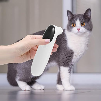 Veemoon Non-Contact Rechargeable Pet Ear Thermometer for Cats and Dogs Accurate Flexible Sensor with LED Display Suitable for Farm Animals Puppies and Pets
