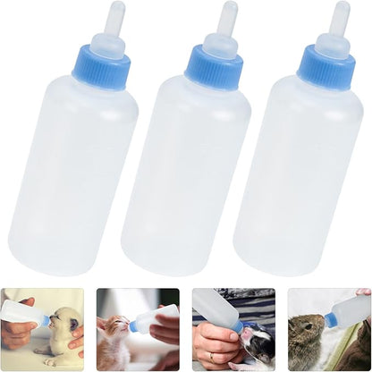 Cat Milk Bottles for Kittens Pet Feeding Tools for Newborn Cats and Puppies Pet Supplies with Reusable Nipples for Home Use