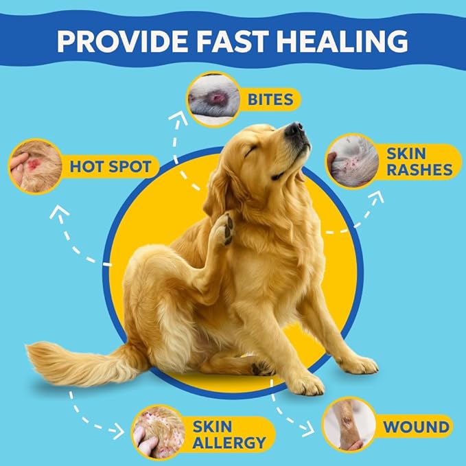 Forticept Dog Wound Care Blue Butter Gel, Hot Spot Treatment for Dogs, Itch Relief, Moisturizing, Prevents Infection, Scratches & Skin Ulcers, Cracked Paw Pads Gel, 3 Ounces (3 OZ)