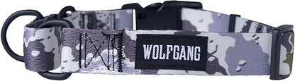 Wolfgang Heavy Duty Martingale Dog Collar with Quick Release Nylon Buckle for Walking & Training, Hideout Print, Large