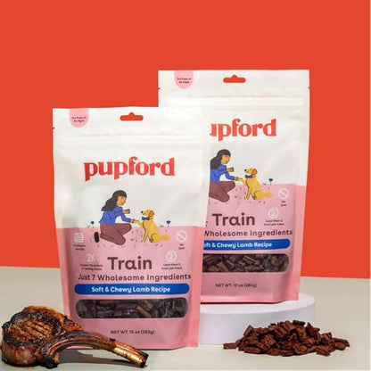 Pupford Soft & Chewy Training Treats for Dogs & Puppies (Lamb, 10 oz)