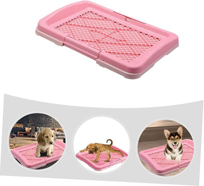 balacoo Training Dog Toilet Tray Small Flat Design for Easy Potty Training Material for Indoor Use Convenient Pet Accessory Macaron Pink