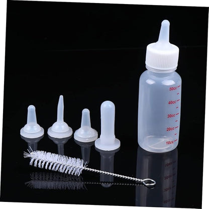 Toddmomy Pet Nursing Bottle Set for Dog Cat Kitten Formula Feeding Bottle Puppy Milk Feeder Replacement Nipple Cleaning Brush Included