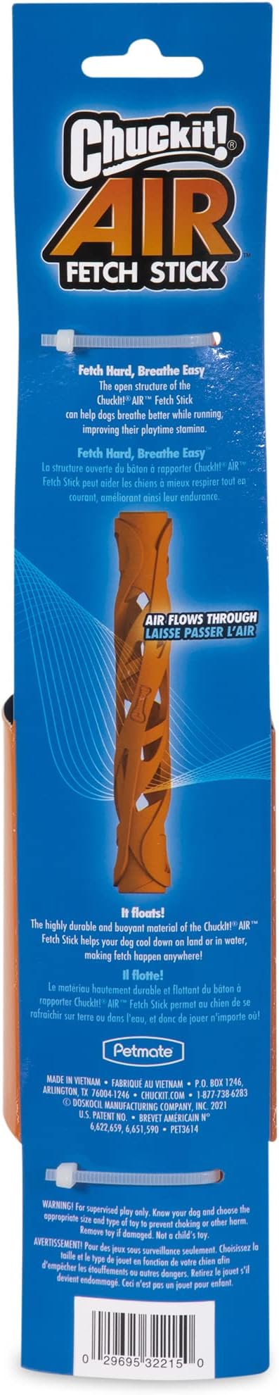 Chuckit! Air Fetch Stick Dog Toy, Large, Orange