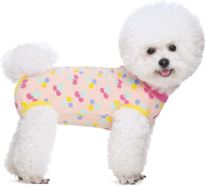 2 Packs Pet Dog Recovery Onesie Suit for Dogs Cats After Surgery,Dog Abdominal Wounds Bandages Cone E-Collar Alternative. (Pink, S)