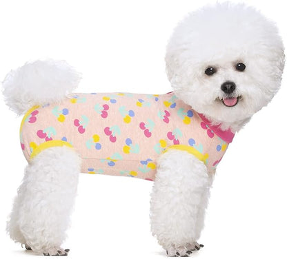 2 Packs Pet Dog Recovery Onesie Suit for Dogs Cats After Surgery,Dog Abdominal Wounds Bandages Cone E-Collar Alternative. (Pink, L)