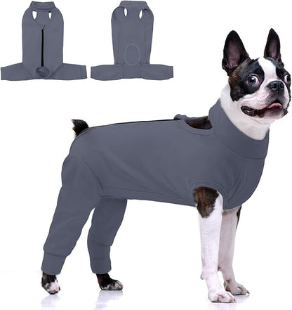 KOESON Dog Recovery Suit Hind Leg, Recovery Sleeve for Female Male Dogs, Pet Leg Sleeve to Stop Licking, Pet Rear Leg Wound Cover, Dog Spay Onesie for Wound Heal Care