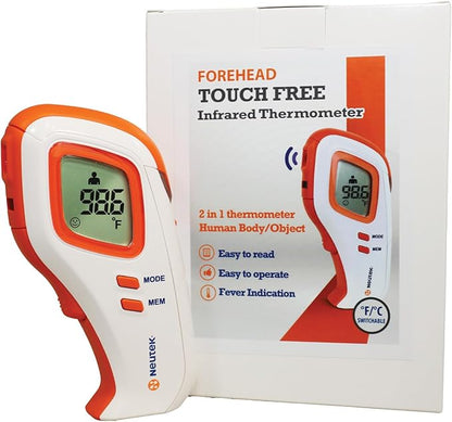 Veridian Healthcare Forehead Touch-Free Infrared Thermometer | Non-Contact | Body & Object Measurements | Instant Results | Fever Indicator