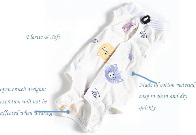 Cat Recovery Suit Female Kitten Onesie for Cats After Surgery Female Spay Surgical Abdominal Wound Skin Diseases Cone Collar Soft Alternative Wear (Cat, L)