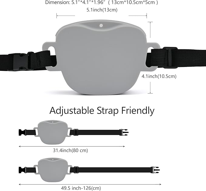 AUDWUD Upgraded Silicone Dog Treat Pouch with Training Clicker, Tighter Sealing to Prevent Food Spilling, 1.68 Cup Capacity Treat Bag with Waist Belt