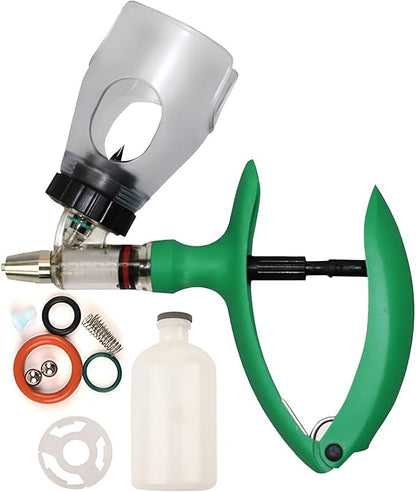 Veterinary Continuous Syringes, Precision Livestock Syringe Gun Adjustable Reusable Animal Injector for Cattle Pig Sheep(E,5ML)