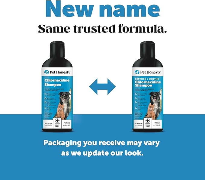 Pet Honesty Chlorhexidine Cat & Dog Seasonal Itch Relief Shampoo, for Allergies, Itching, Skin and Coat Supplement, Helps Shedding, Hot Spots, Deodorizing Dog Shampoo & Grooming Supplies,16oz