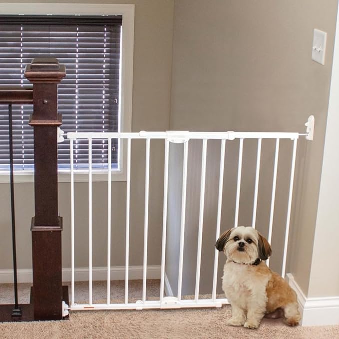 MyPet ClearPath Wide Staircase & Hallway Pet Gate with Hardware Mount. 31" Tall, 28.7"-47.9" Wide.