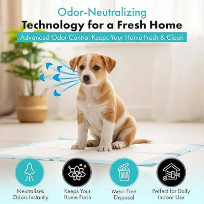 TBM Puppy Pads 23.6" x 23.6" - Super Absorbent Pee Pads for Dogs - Premium Leak-Proof - Pets Potty Training Essentials - Disposable Quick- Dry Pads for Puppies | Cats | Rabbits (Pack of 500)
