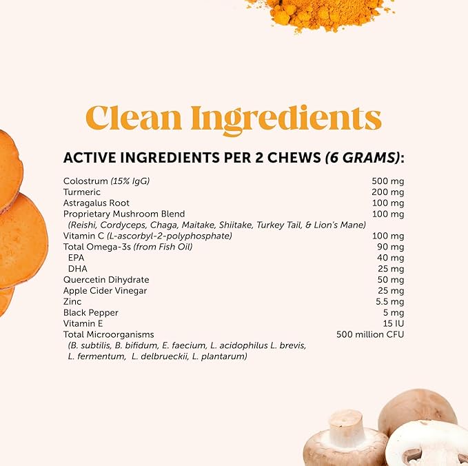 Dog Allergy Relief Immunity Chews - Paw Licking, Itching & Seasonal Allergies - with Colostrum, Probiotics, Turmeric & Salmon Oil - Vet Recommended Anti-Itch Supplement for Dogs (Salmon, 180 Ct)