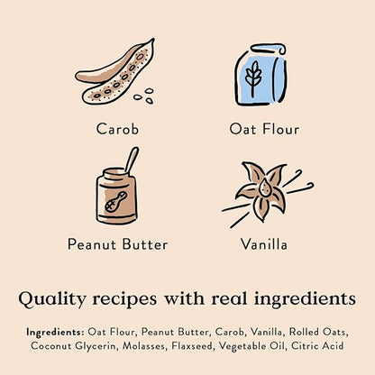Bocce's Bakery Oven Baked Mud Pie Oh My Treats for Dogs, Wheat-Free Everyday Dog Treats, Made with Real Ingredients, Baked in The USA, Natural Soft & Chewy Cookies, PB, Carob & Vanilla, 6 oz