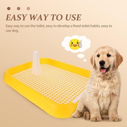 ULTECHNOVO Dog Litter Box Mesh Training Toilet Potty Tray for Puppy and Small Size Dog Indoor Dogs Potty Training Pads Holder for Small and Medium Dogs Pee Pad Holder