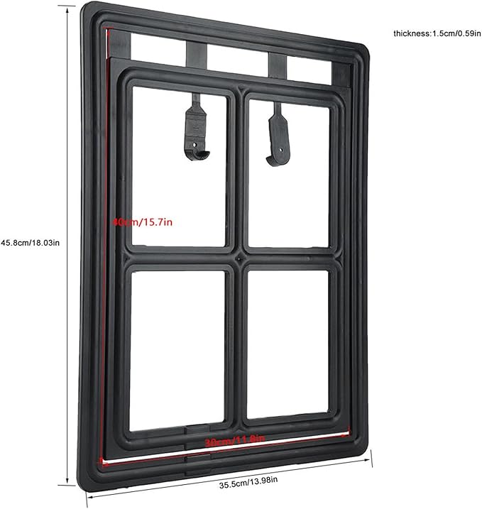 Pet Door, Sturdy Doggie Pet Door, Doggy Doggie Door, Screen Window Gate, Interior and Exterior Doors for Pet Lovers (XL Field Style)