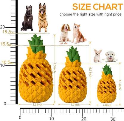 M.C.works Dog Toy for Aggressive Chewers Large Breeds, Indestructible Dog Teeth Clean, Pineapple Tough Treat Dispensing Toys for Large Dogs (Giant)