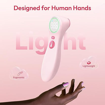 No-Touch Thermometer for Adults and Kids, 1-Second Fast Reading, Color-Coded Fever Alarm, Silent Mode, Object & Room Temperature Function