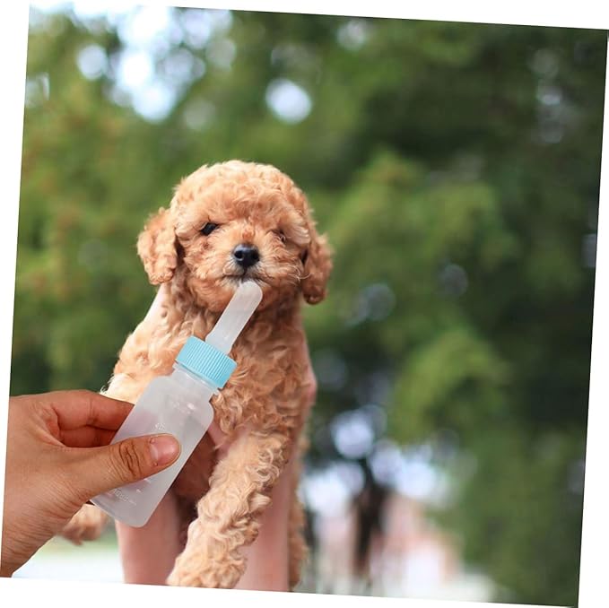 WOONEKY 2pcs Kitten Milk Bottle Puppy Feeding Bottles for Small Animals Optimal Capacity Convenient Design for Kittens and Puppies and Easy to Use
