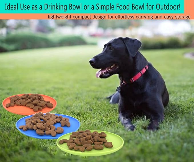 XIGOU Dog Flying Disc, 3 Pack Dog Flyer Toys, Soft Rubber Interactive Lightweight Flying Disc Dog Toy for Small Large Dogs - Floats in Water & Safe on Teeth, 7 inch.