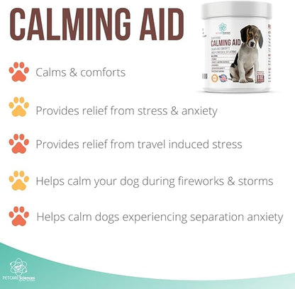 Calming Chews for Dogs or to Calm Puppy - Natural Dog Anxiety Relief - Anti Car Motion Sickness for Dog Calming Treats - Made in The USA - 100 Tasty Turkey Flavor Chews