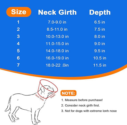 Breathable Mesh Dog Cone Collar for Surgery, Soft Elizabethan Recovery Alternative to Stop Licking,Pet Neck Collar for Large Medium Small Breeds(Navy Black,5)