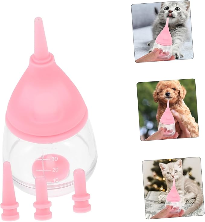 Happyyami Silicone Puppy Feeder Bottle Kitten Milk Feeder Cat Nursing Bottle Easy Cleaning Design