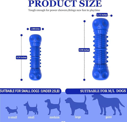 ZIKATON Dog Squeaky Toys for Aggressive Chewers, Durable Chew Toys for Large Medium Breed Dog, Tough Dogs Toys with Natural Rubber