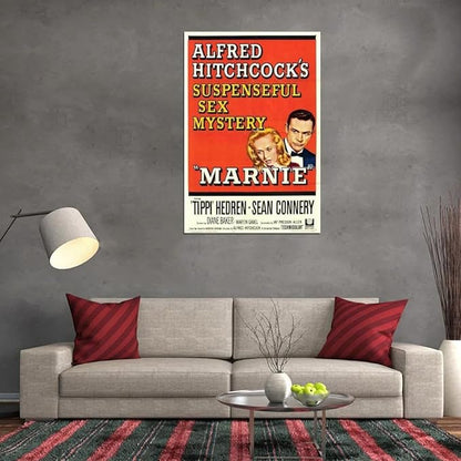 Black Empire Marnie Movie Tippi Hedren Diane Baker Bruce Dern Room Decor Wall Art Print 24x36 Poster