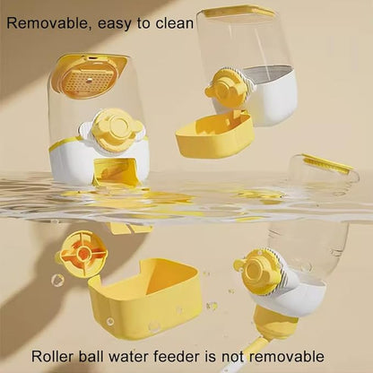 Pet Dog Cat Hanging Automatic Feeders Drinking Bowls, Auto Gravity Rabbits Feeder No Drip Water Set, Cage Pet Feeding Bowls Dispenser for Cats Dogs Puppy, Rabbit (Blue-Pink)