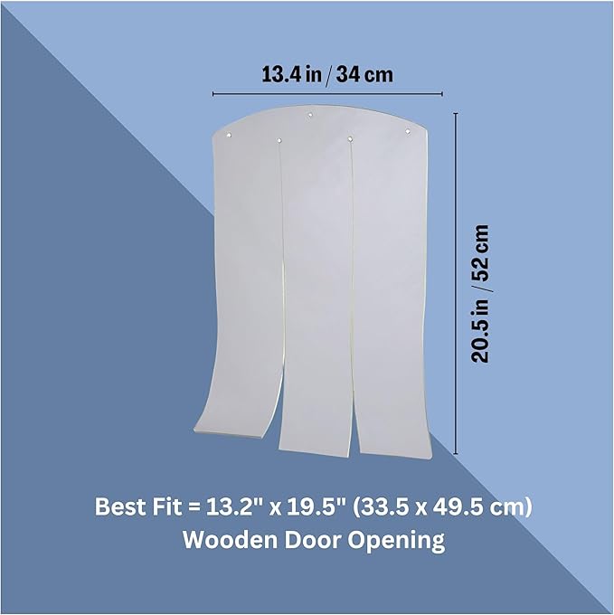 Trixie Vinyl Dog Door Flap, Fits 13.2 x 19.5-in Wooden Dog House Opening, Replacement Doggie Door Curtain Flap for Wooden Doghouses