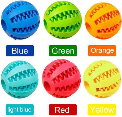 Sunglow 2 Pack Dog Toy Ball，Nontoxic Bite Resistant Teething Toys Balls for Small/Medium/Large Dog and Puppy Cat, Dog Pet Food Treat Feeder Chew Tooth Cleaning Ball Exercise Game IQ Training Ball