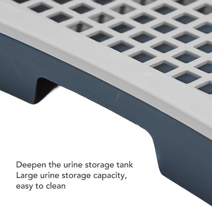 Puppy Potty Training Tray,Portable Puppy Mesh Training Potty Dog Training Toilet with Wall Column Removable Pee Pad Tray for Large Small Medium Pets (Dark Blue)