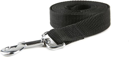 Nylon Dog Training Leash, Traction Rope, 4Ft /5 Foot /6 Feet Long, 5/8 inch 3/4 Inch 1 Inch Wide, for Small and Medium Dogs (3/4'' x 4 F, Black)
