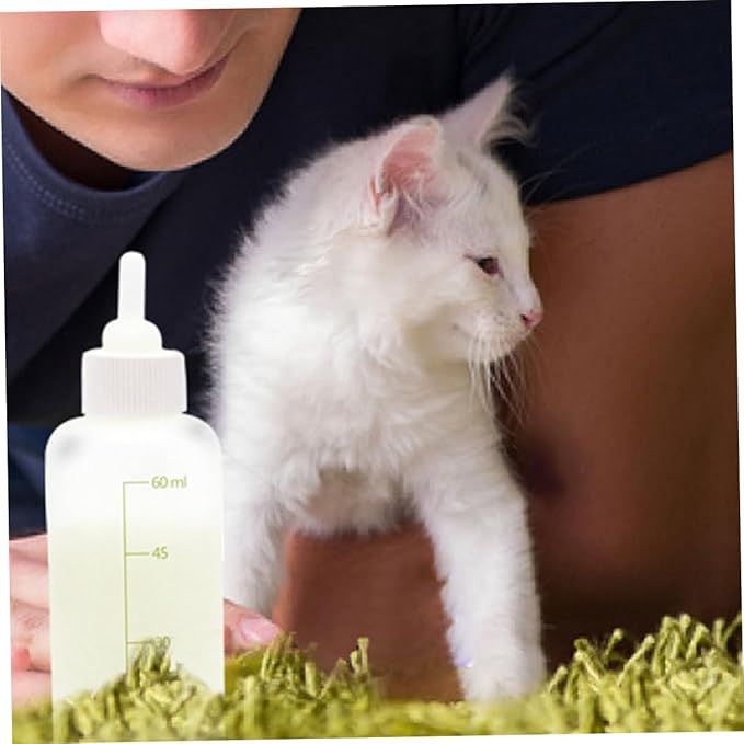 UPKOCH Baby Milk Feeding Bottle Set for Puppies and Kittens Reusable Small Animal Nursing Bottles Nipple for Newborn Dogs and Cats 5-Piece Kit