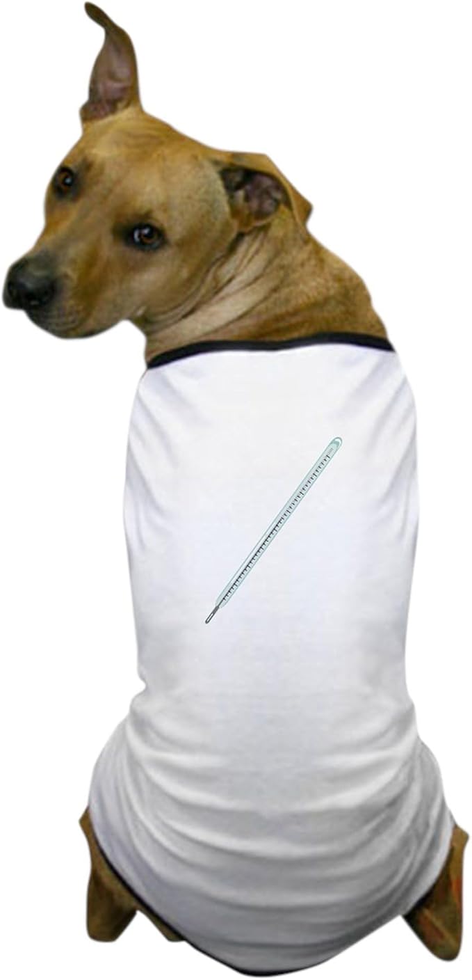 CafePress Thermometer Dog T Shirt Dog T-Shirt, Pet Clothing, Funny Dog Costume, Small, White