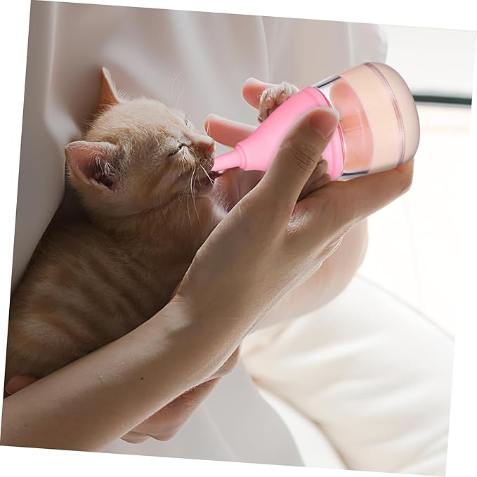 WOONEKY Silicone Nursing Bottles for Puppies Kitten Newborn Puppy Feeding Supplies Dog Bottles Milk Cleaning Brush