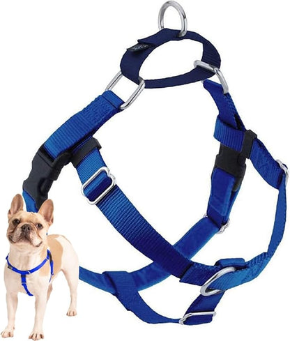 2 Hounds Design Freedom No Pull Dog Harness, Adjustable Harness, Easy Walking & Comfortable Control, Fits Small, Medium & Large Dogs, Solid Colors, Made in USA, 5/8" XS, Royal Blue
