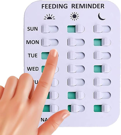 Pet Feeding Reminder, Magnetic or Double Sided Adhesive Application, Reminder with Daily Indicator Tools to Track and Prevent Over or Under Feeding of Pets