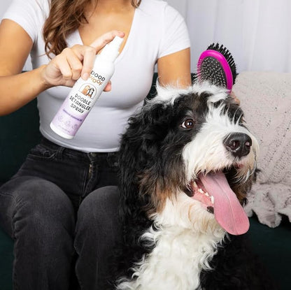Dood Woof Dog Detangler Spray Dematting for Doodle - Natural Dog Leave in Conditioner Spray for Grooming and Mat Removal, Detangler Spray for Dogs Matted Hair, Puppy Poodle Detangler & Grooming
